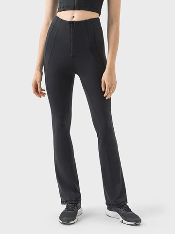 Zipper Detail High Waist Active Pants DJPT